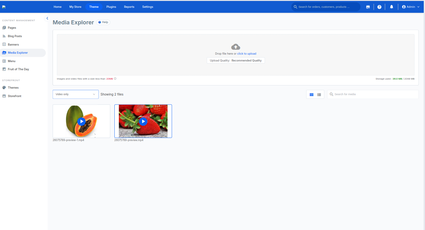 How can I update video thumbnails?