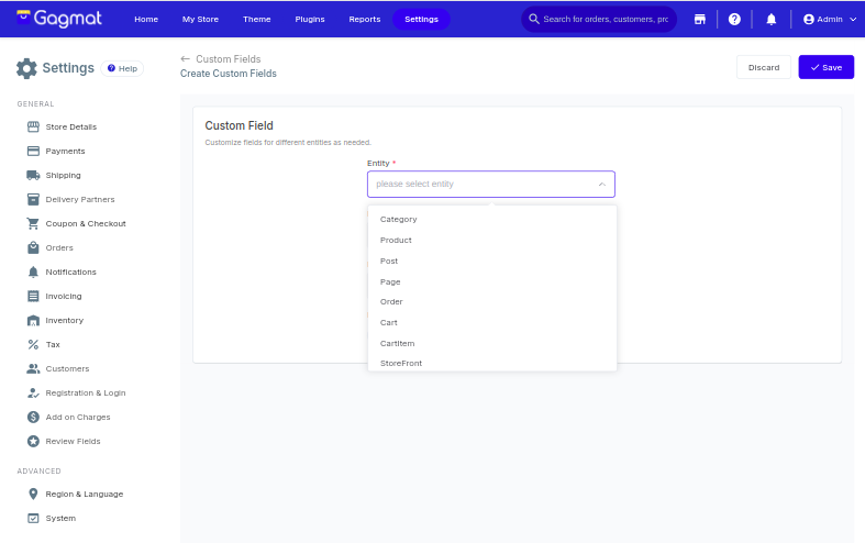 How do I create a custom field?