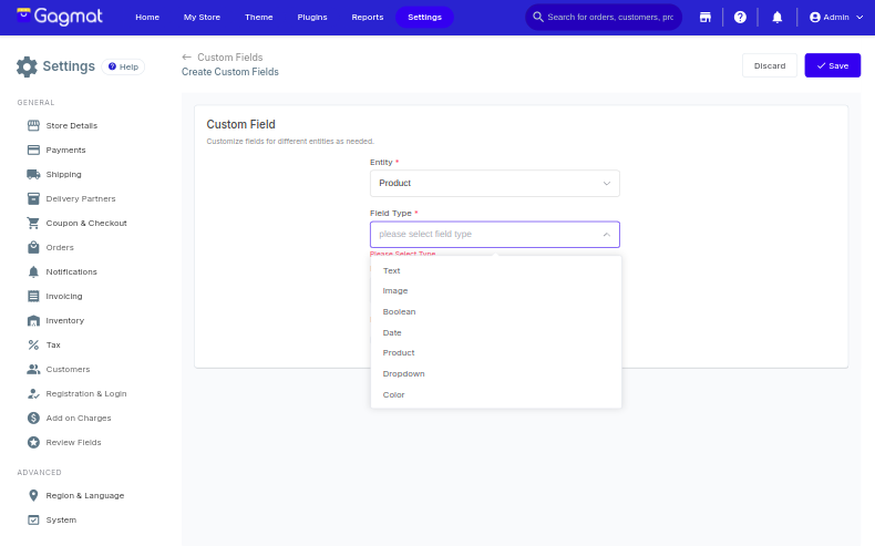 How do I create a custom field?