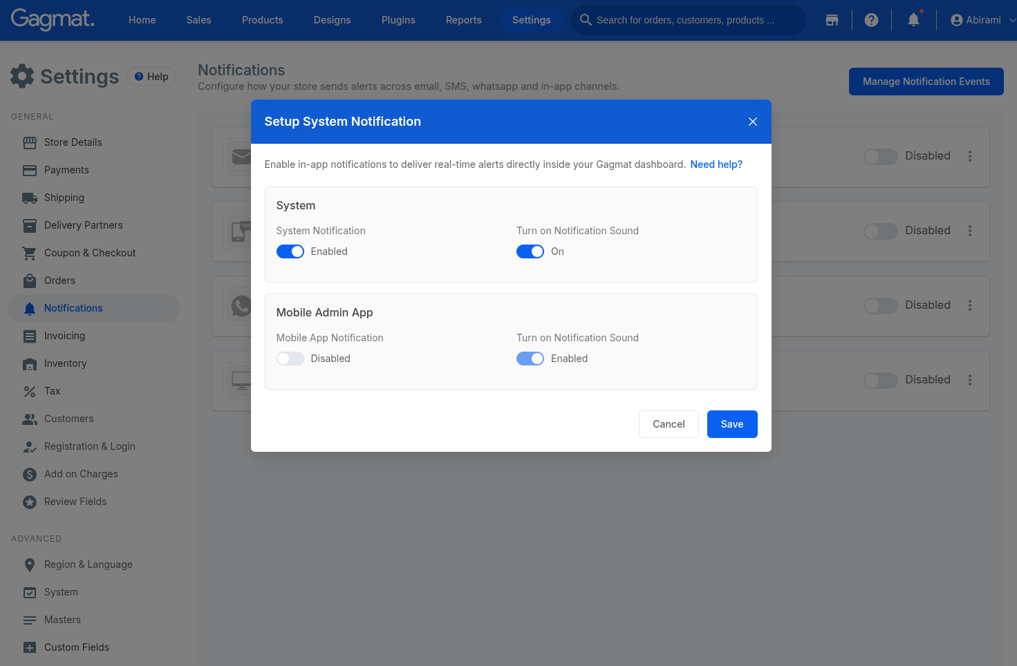 How to Setup System Notification?