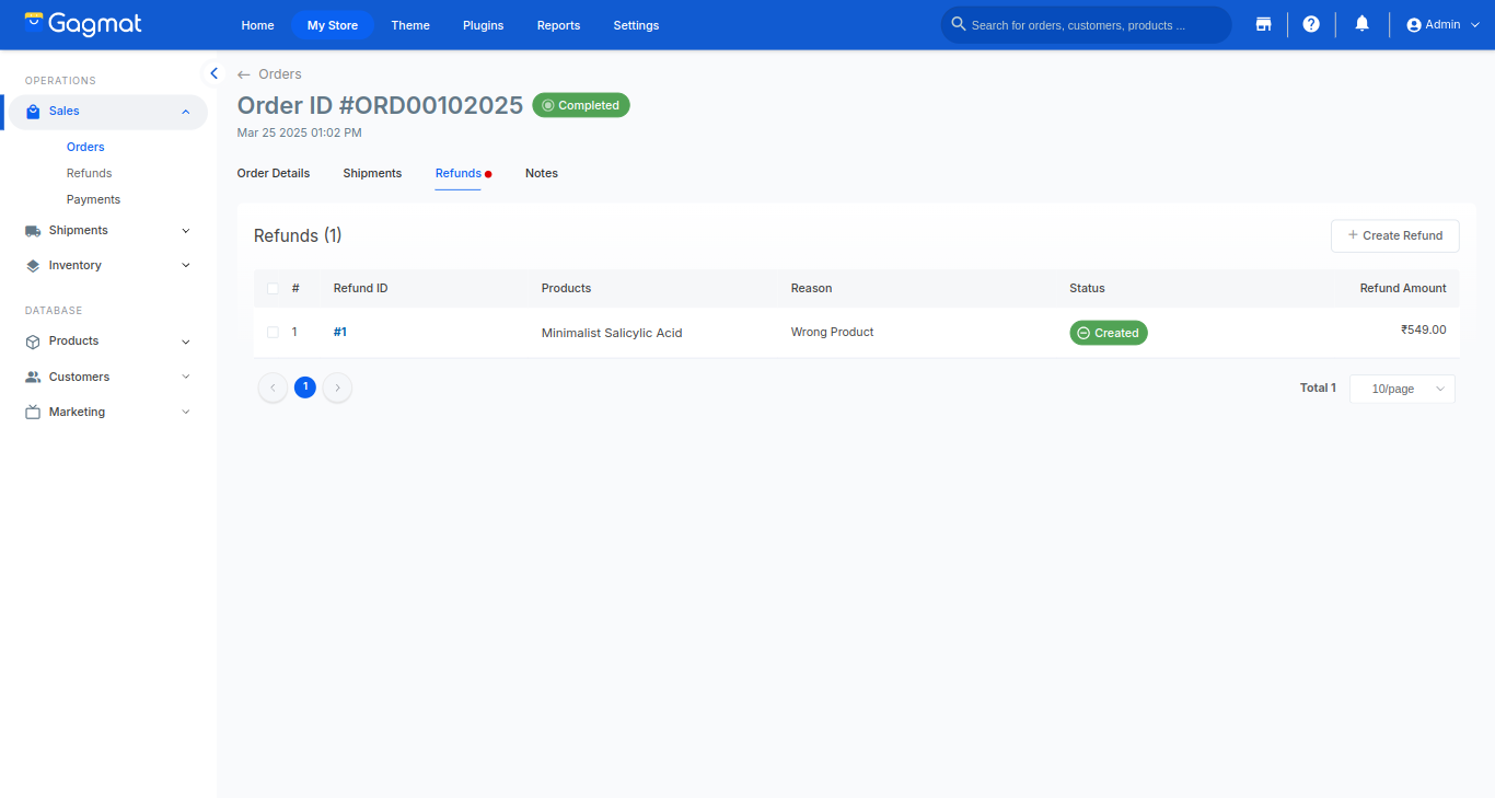How do I enable order refunds?