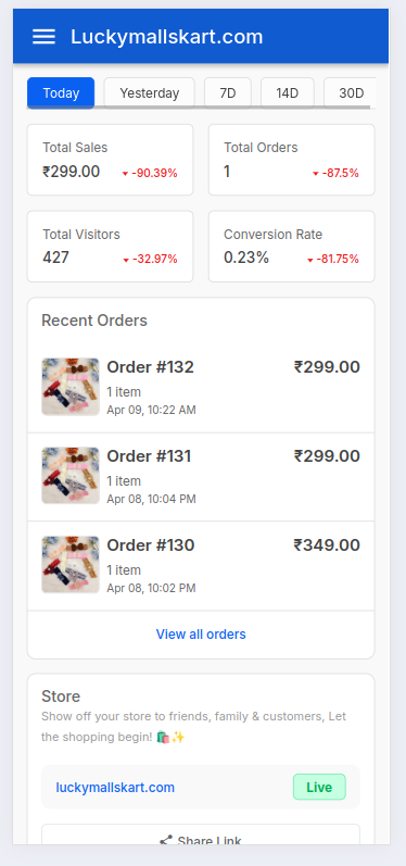 Where do I find my store’s orders?