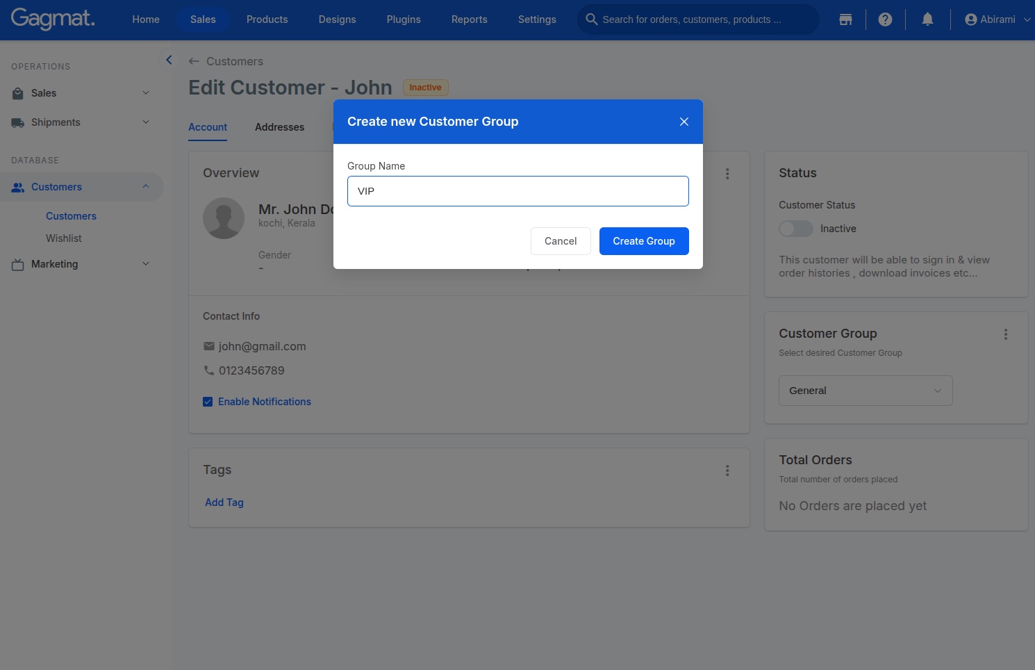 How to create customer manually?