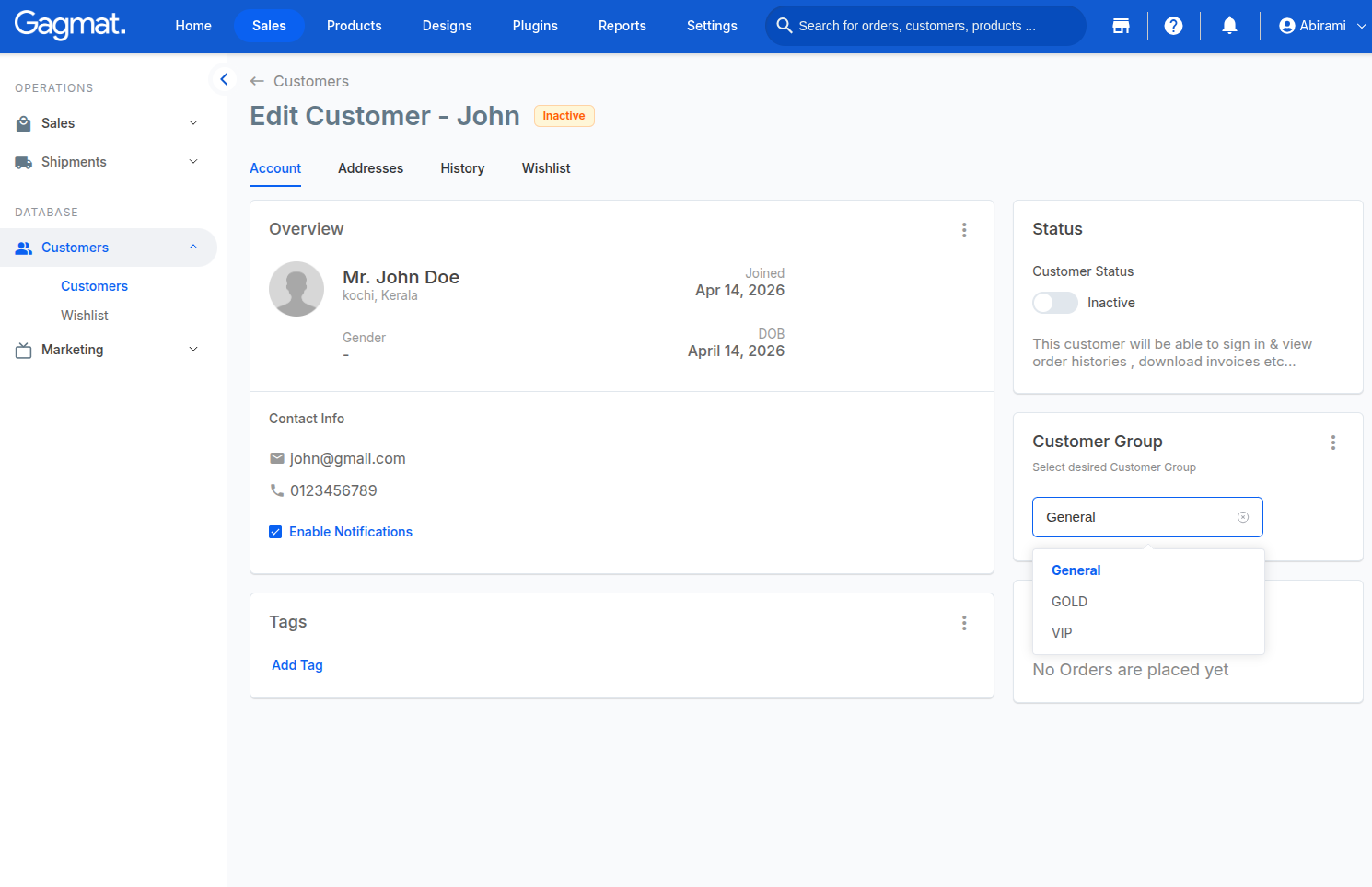 How to create customer manually?