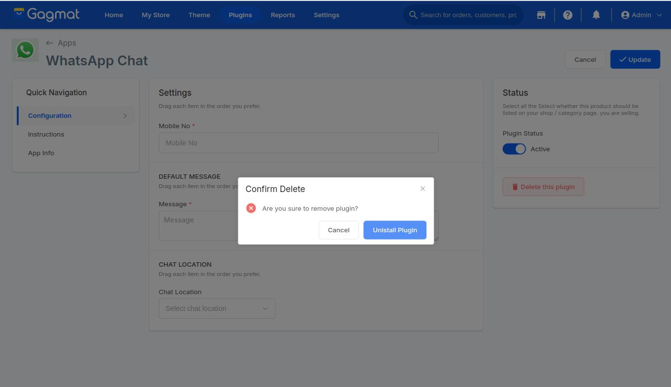 How to remove a plugin?