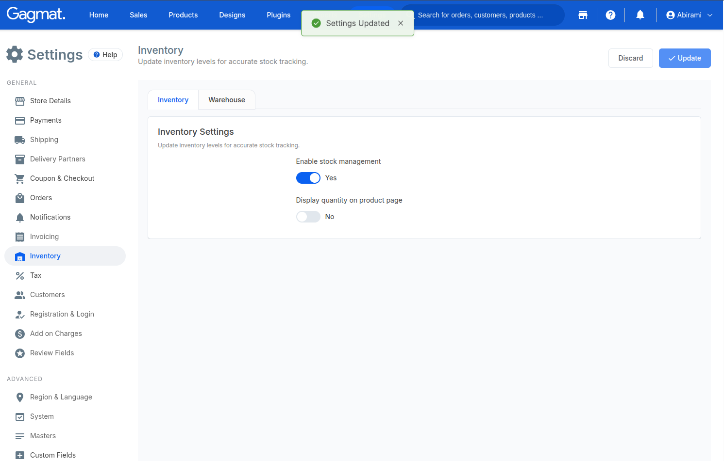 How can I enable stock management?