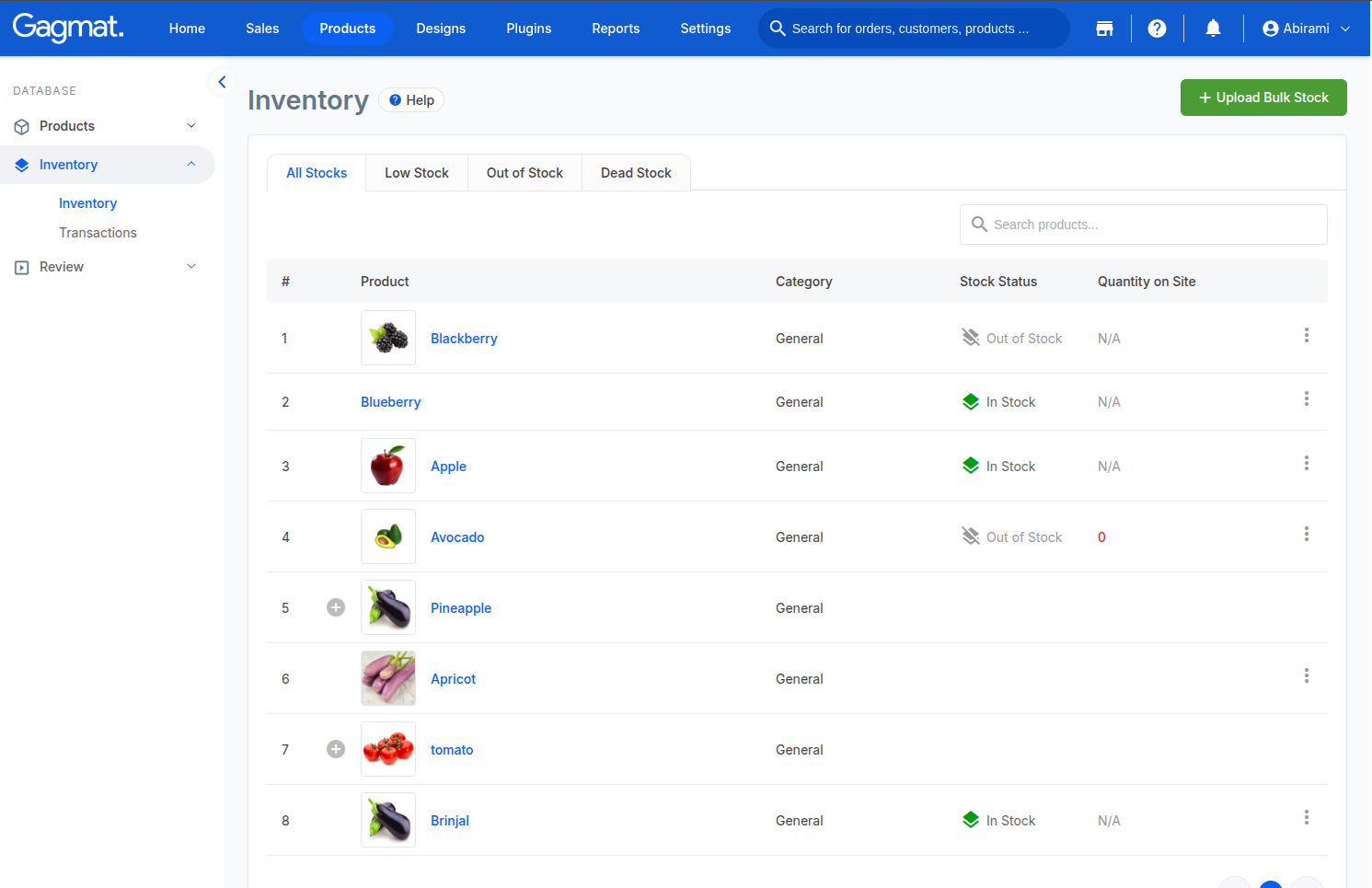 How to bulk update inventory?