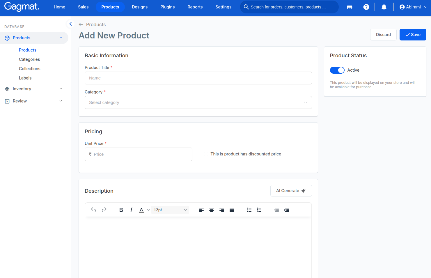 How to create a Product?